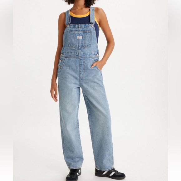 Levis Vintage Light Blue Denim Overalls - Picture 1 of 7